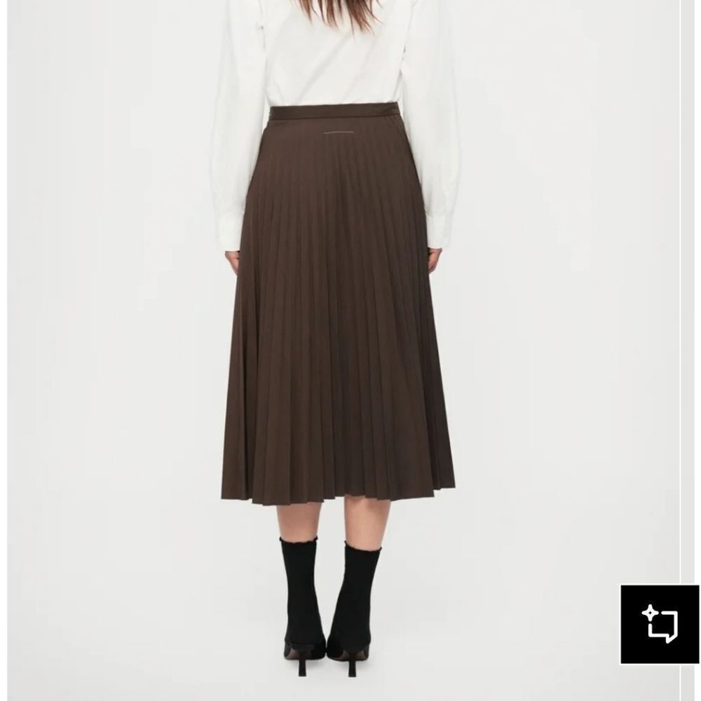 MM6 Maison Margiela Green  A Line Pleated SKIRT Size 44